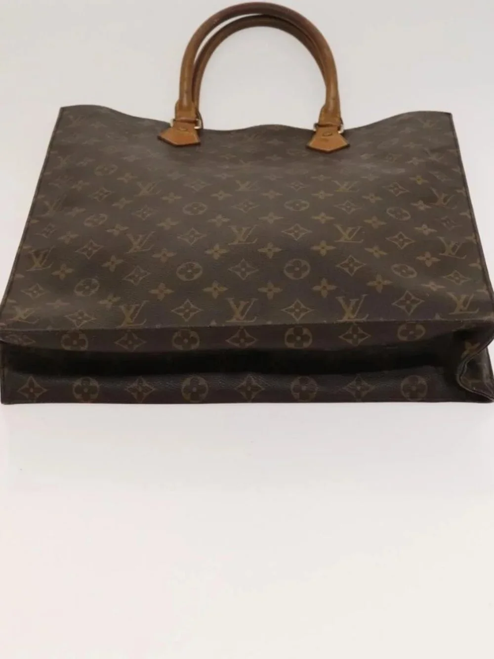 LOUIS VUITTON Monogram Sac Plat Hand Bag M51140 LV Auth 119040